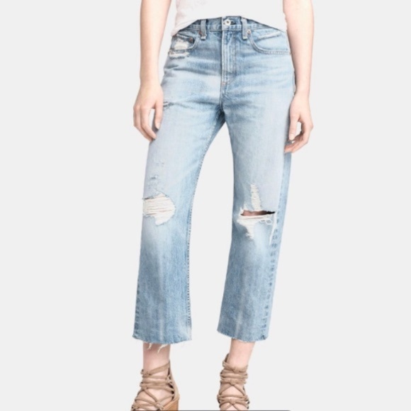 rag & bone Denim - Rag & Bone High Waist Crop Straight Leg Jeans NWT